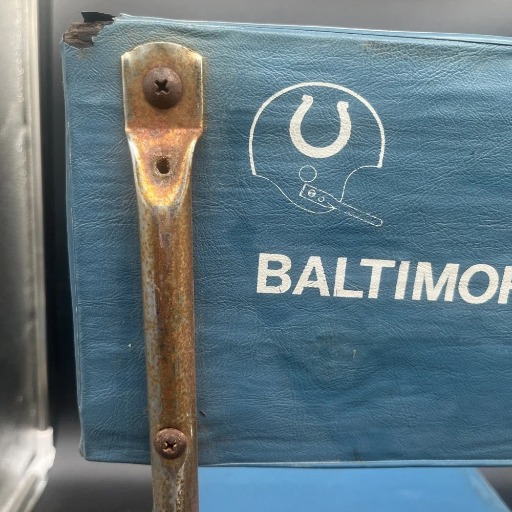Vintage Baltimore Colts Stadium Seat Bleacher Cushion NFL Retro Folding Chair